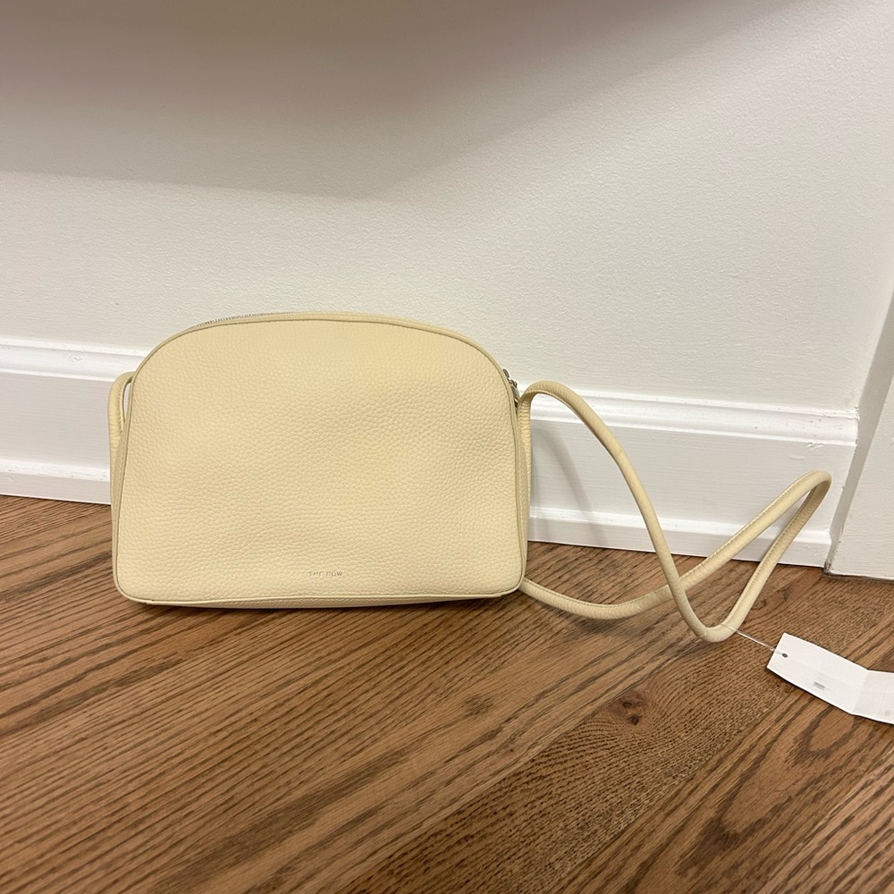The Row Cream Leather Crossbody Bag